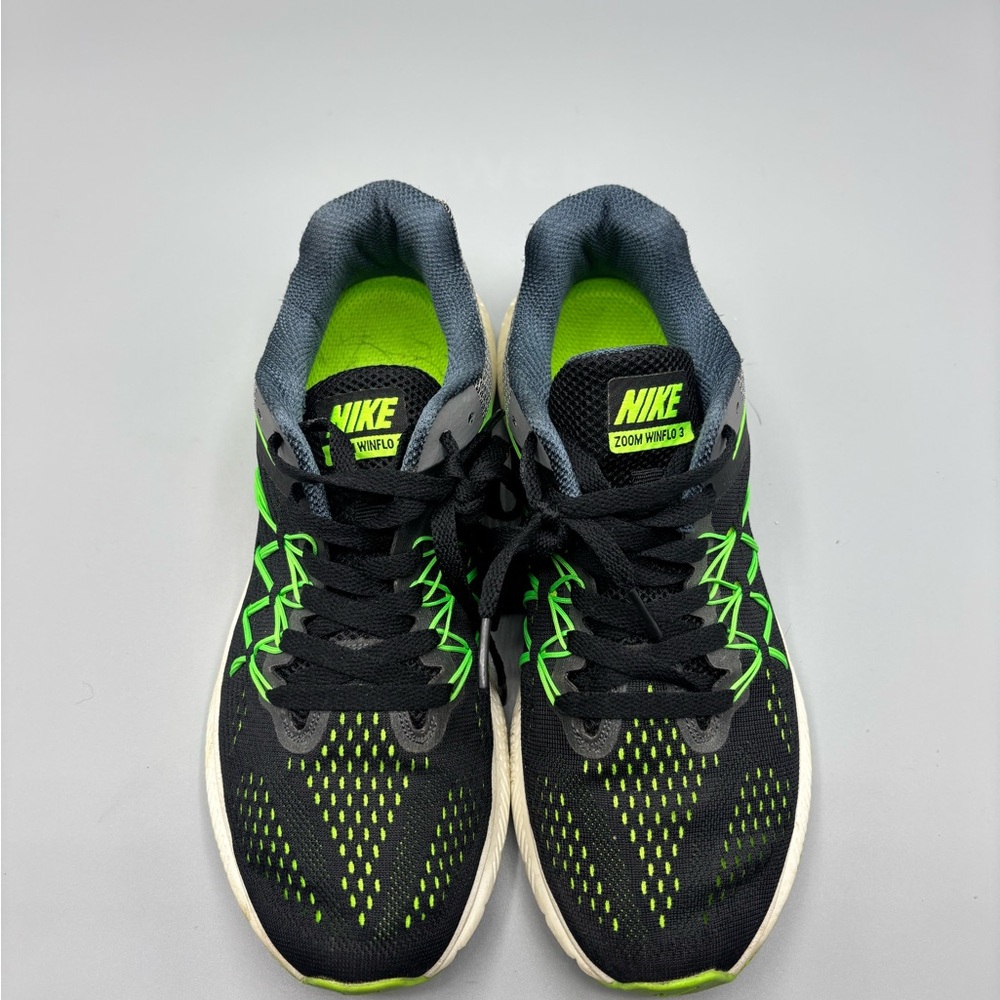 Nike Zoom Winflo 3 Back and Green Running Shoe - 831561-004 - Picture 2 of 8